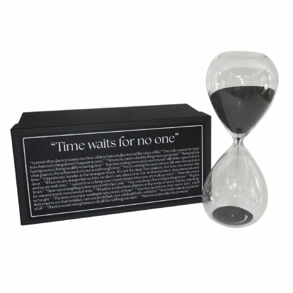 23cm Hourglass- 30min- Black Sand