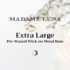 EXTRA LARGE SIZE |  PRE-WAXED WICK ON METAL BASE PACK