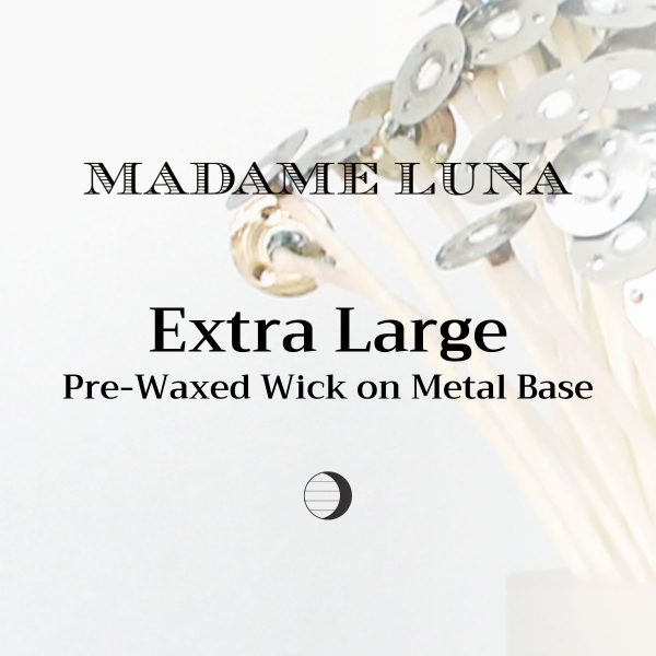 EXTRA LARGE SIZE |  PRE-WAXED WICK ON METAL BASE PACK